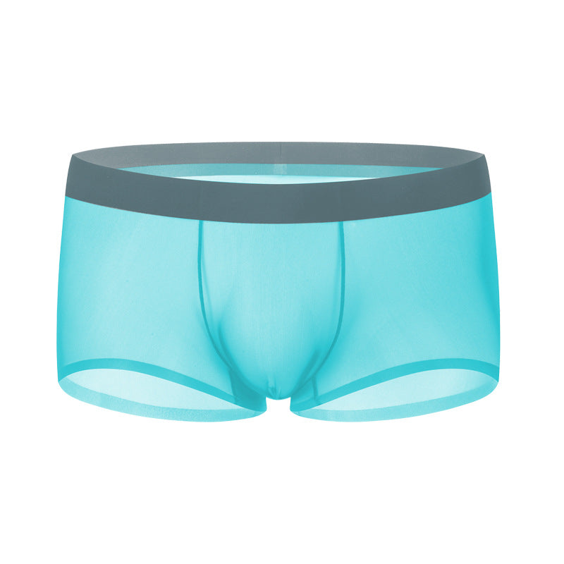 Ice Silk Underwear Men's Seamless Summer Thin Boxers