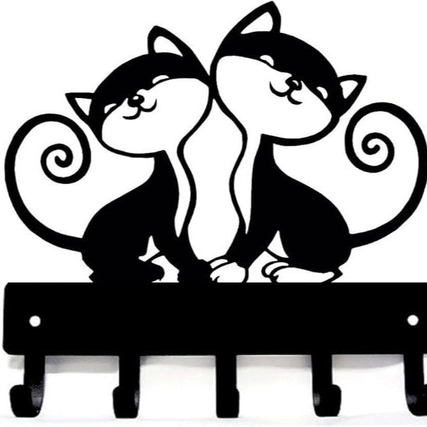 Iron Art Hang Clothes Cute Cat Key Holder