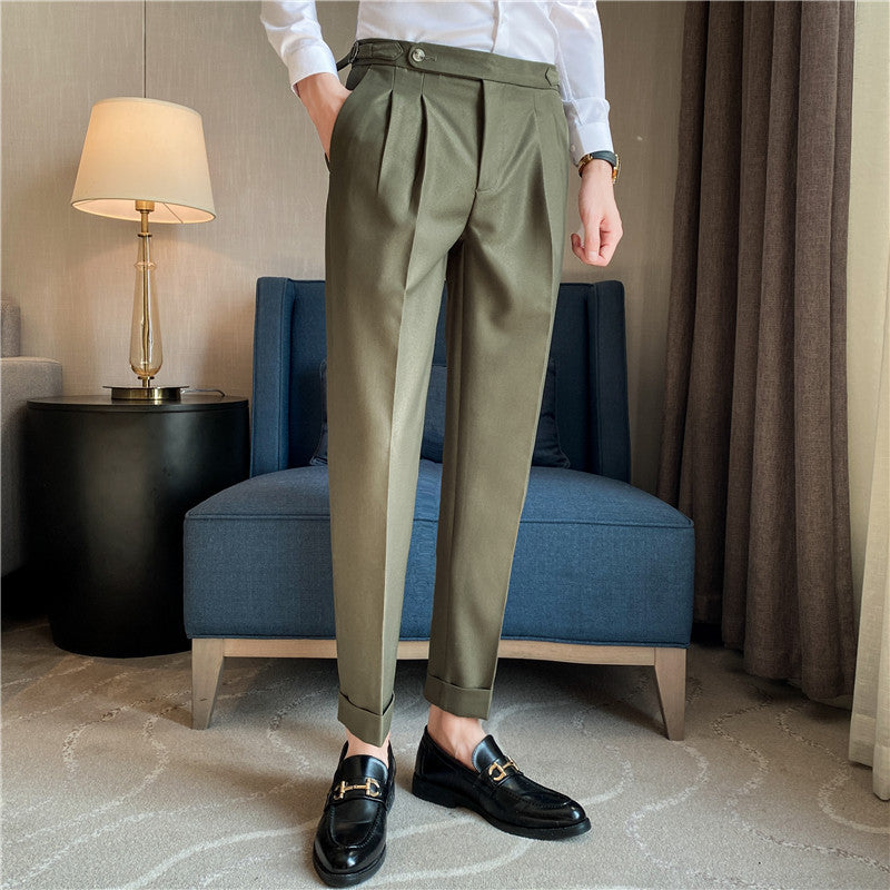 British Gentleman Straight Casual Pants Male