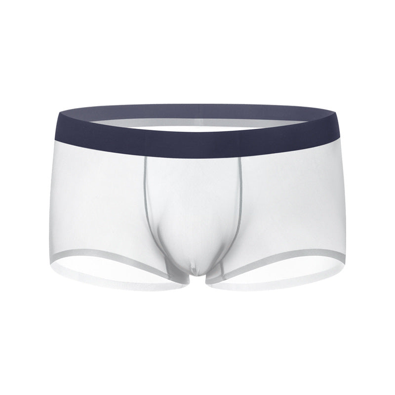 Ice Silk Underwear Men's Seamless Summer Thin Boxers