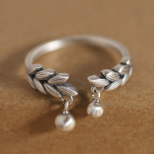 Artistic Retro Wheat Tassel Ring For Women