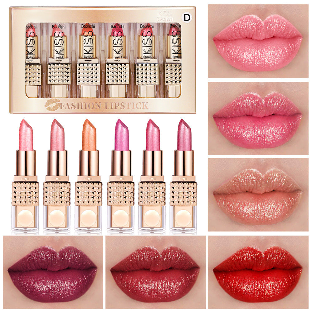 Universal Pearlescent Sequins Colorful Lipstick Kit