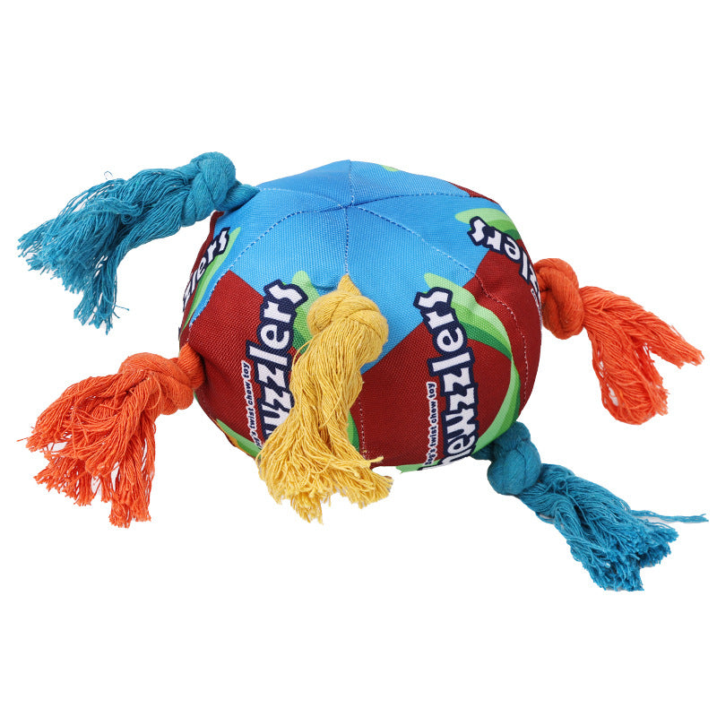 Pet Dog Toy Twisted Sugar Sniffing Ball Dog Toy Molar Puzzle Food Hiding Sniffing Ball Toy