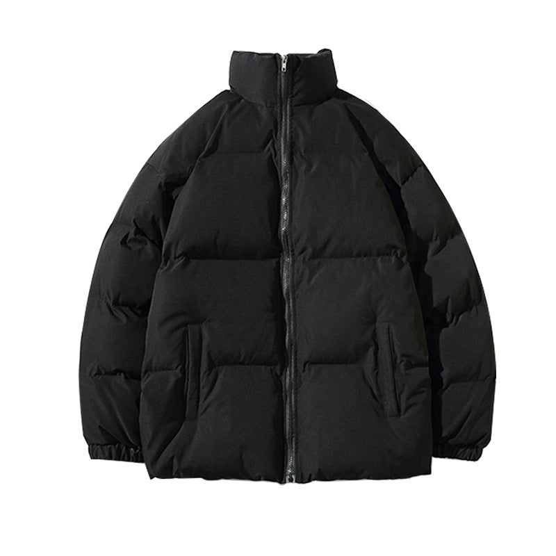 Men's Casual Simple Solid Color Thick Padded Coat Loose Version