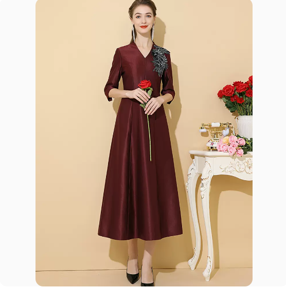 Westernized Broad Lady Style Dress