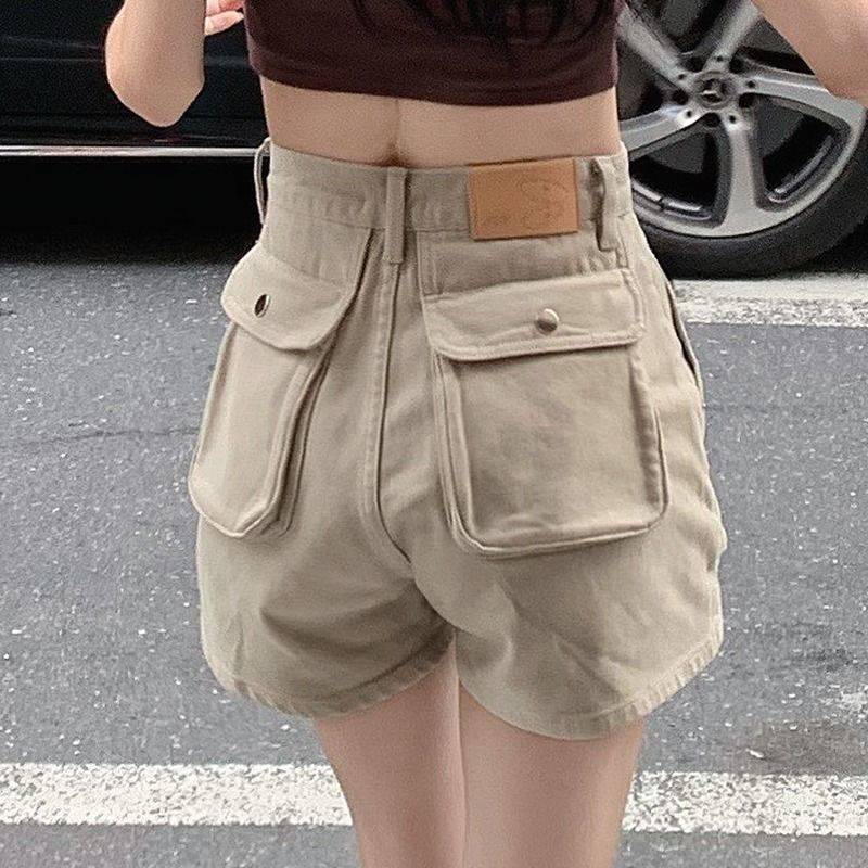 Summer Thin High Waist Slim Workwear Denim Shorts For Women