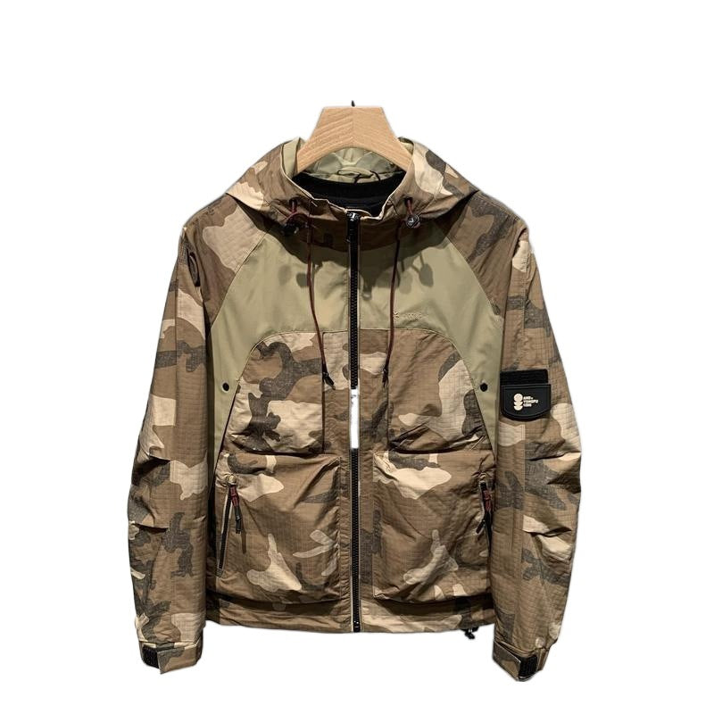 Men's Hooded Camouflage Coat Youth All-matching Workwear Jacket