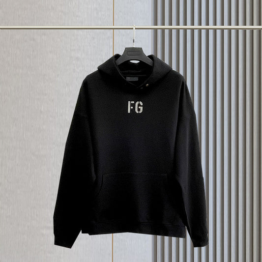 FOG Season 7 Main Line Flocking Fugui FG High Street Fleece-lined Hoodie Sweater Men And Women