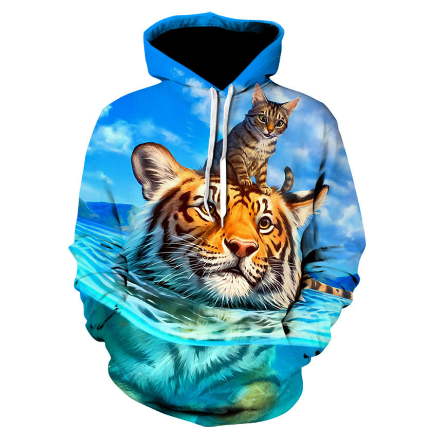 3D Digital Printing Cat Fashion Personality Men