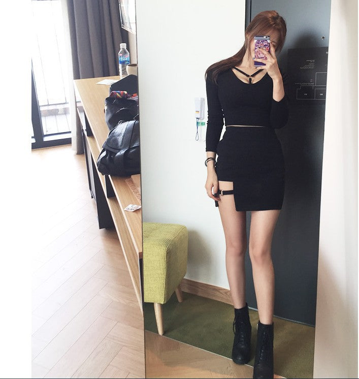 Irregular Sexy Skirt With Thin Hip Skirt