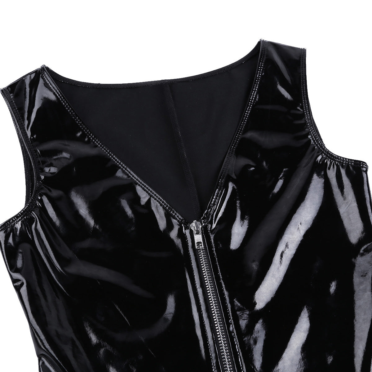 Black Latex Bodysuit Women Body Harness Fetish Clothing