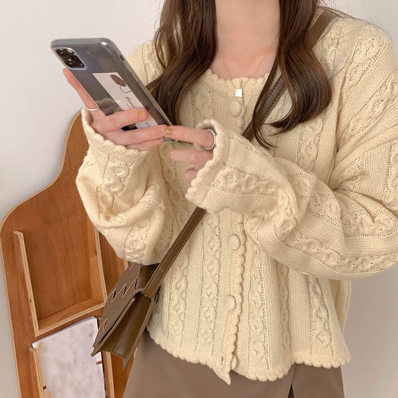 Milk Blue Sweater Women''s Lazy Cardigan Coat Gentle Wind