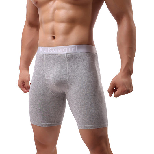 Pure Cotton Sweat-absorbent Quick-drying Wear-resistant Five-point Boys' Underwear Fitness Tight Boxers