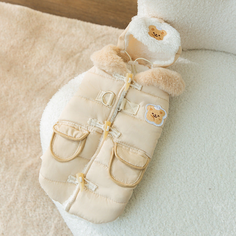 Cat Clothes Autumn And Winter Clothes Thickened Cotton-padded Clothes Anti-lint