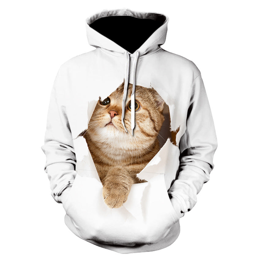 3D Digital Printing Cat Fashion Personality Men