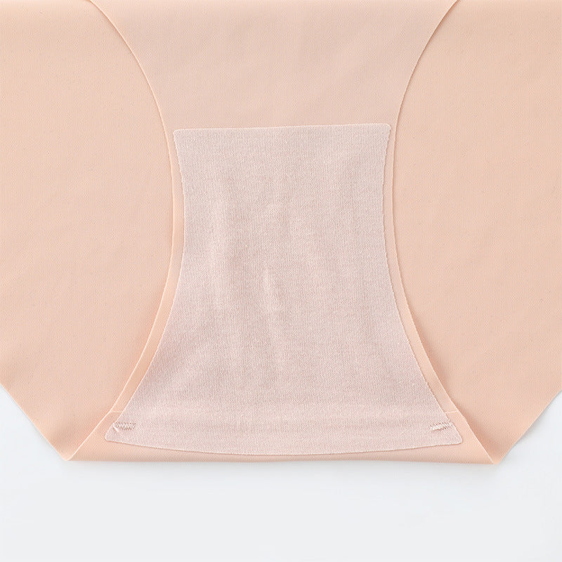 Seamless One-piece Women's Briefs Nude Cotton Low-waist Underwear Women