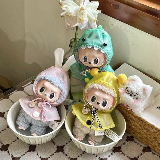 Suitable For 17CM Doll Clothes Vinyl Doll Raincoat