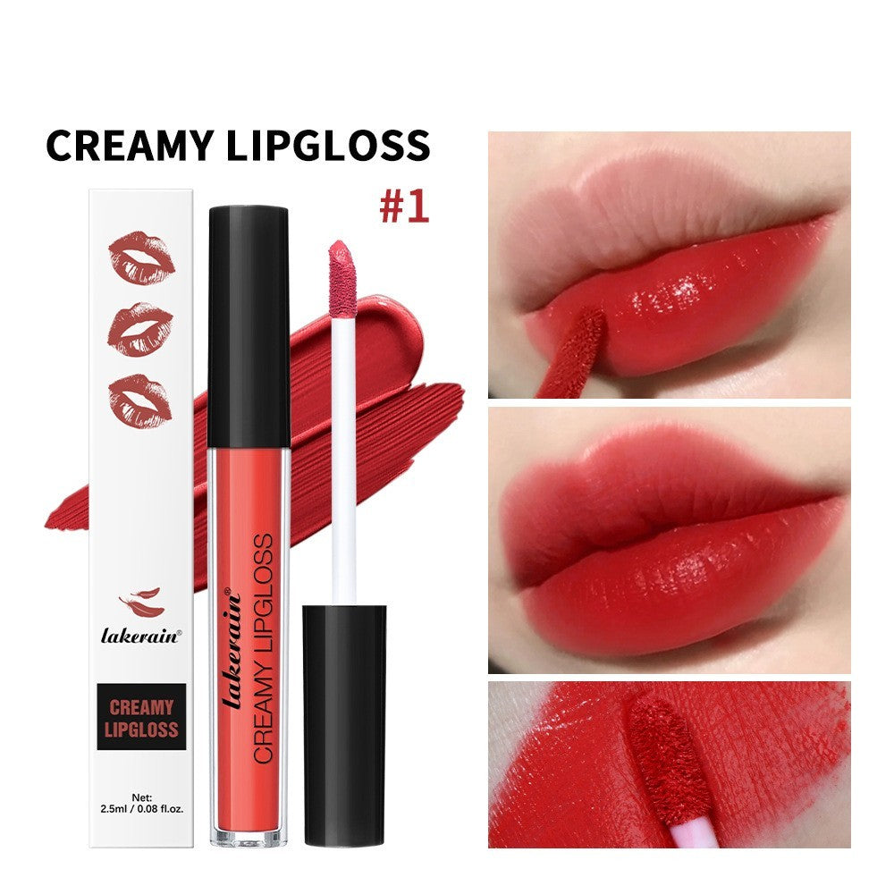 Semi Matte Velvet Waterproof No Stain On Cup Moisturizing Lip Gloss