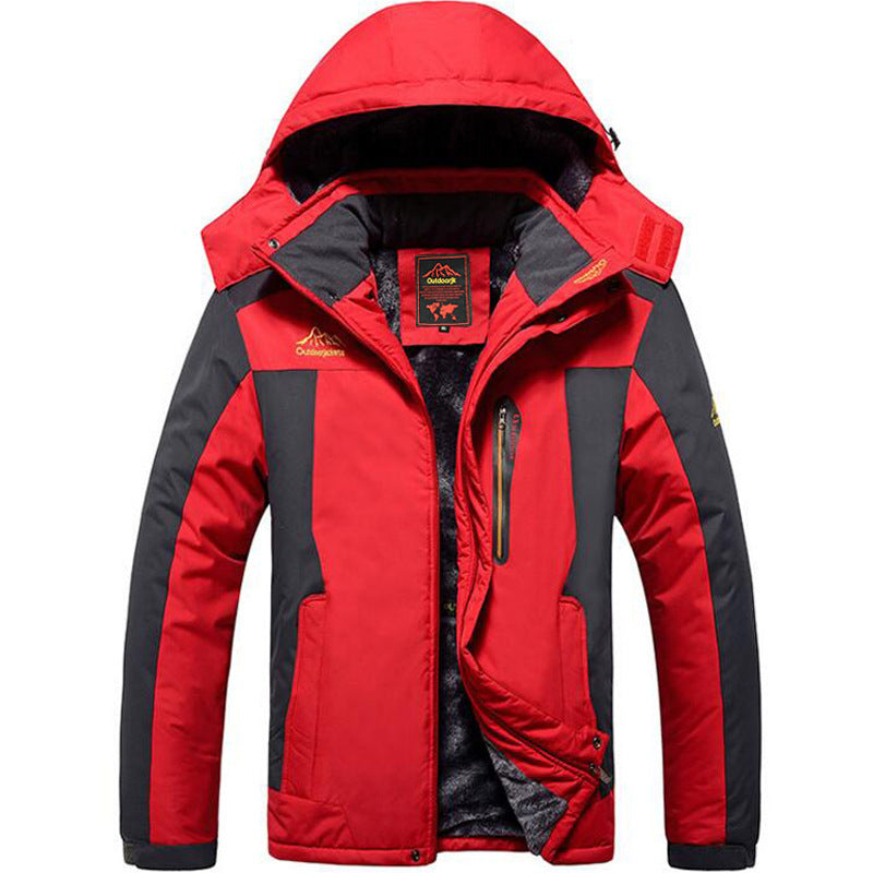 Winter Windproof And Cold-resistant Fleece-lined Thickened Mountaineering Jacket