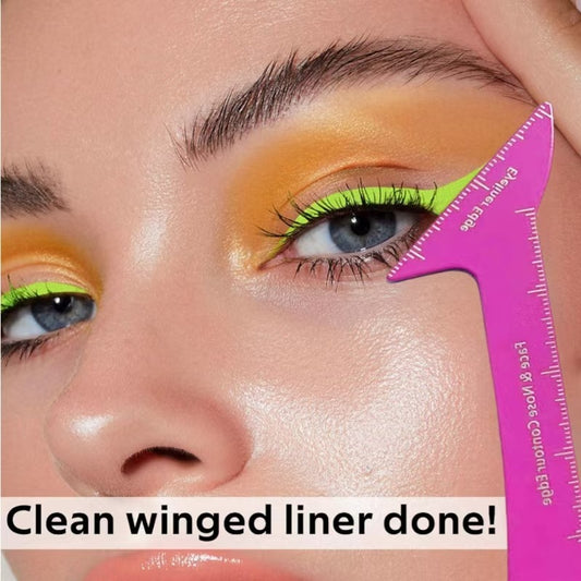 3 In 1 Eyeliner Stencils For Hooded Eyes, Reusable Eyeliner Stencils Tool, Multi-purpose Makeup Tool For Winged Eyeliner, Defined Eyebrows, Face Contour For Real Beginners Techniques