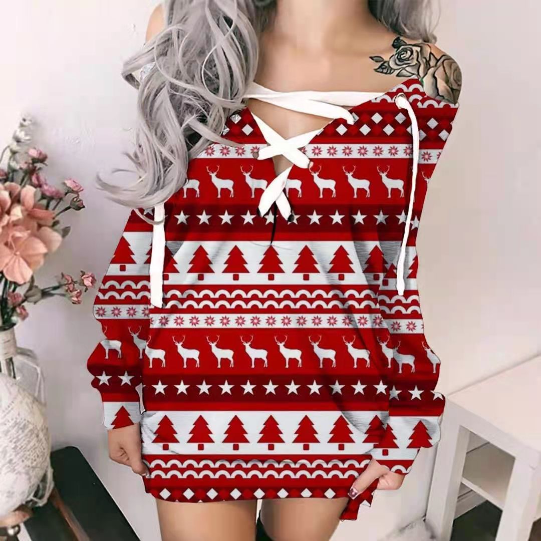 Autumn And Winter Christmas Long Sleeved Sweater Women