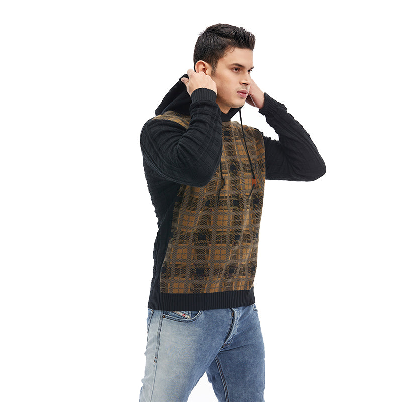 Breathable Outdoor Sports Pullover Plaid US Size Men Hoodies