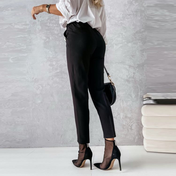 Women Tailored Trousers Casual Fashion Foot Pants