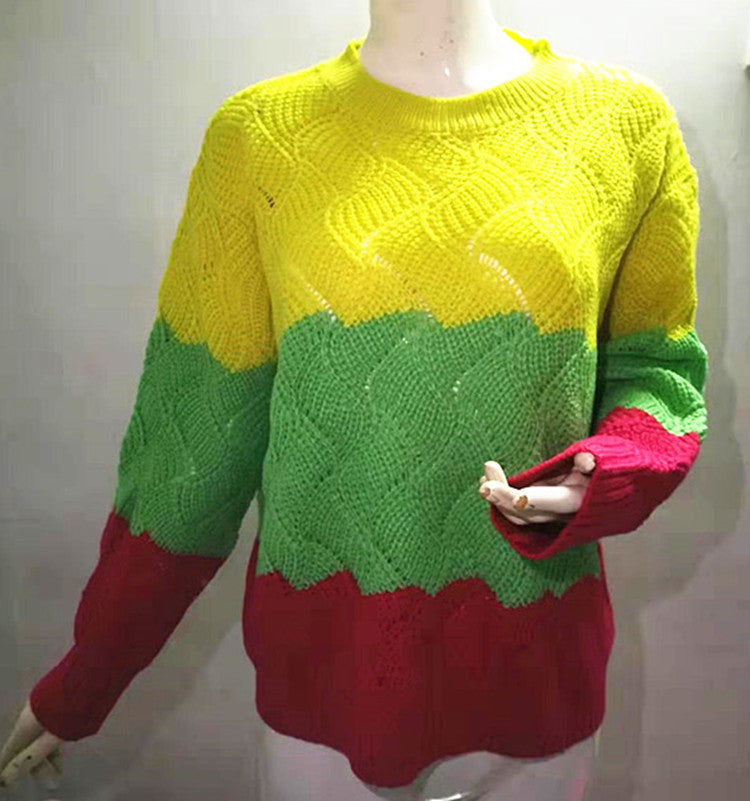 Explosive Women's Loose Rainbow Sweater Women