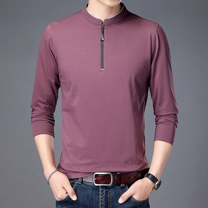 Half High Collar Cotton Men Autumn Clothes