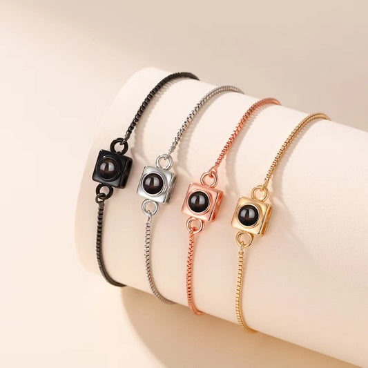 Square Box Push Pull Bracelet Fashion Style
