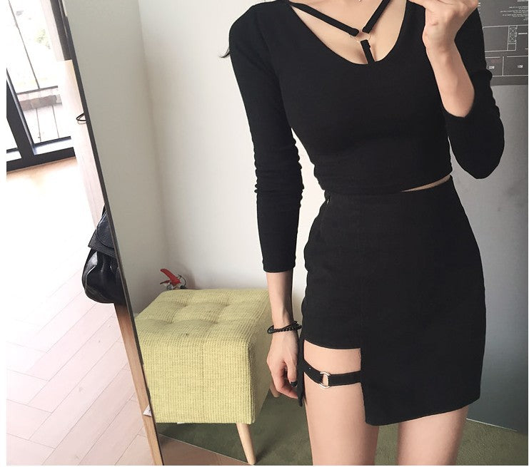 Irregular Sexy Skirt With Thin Hip Skirt