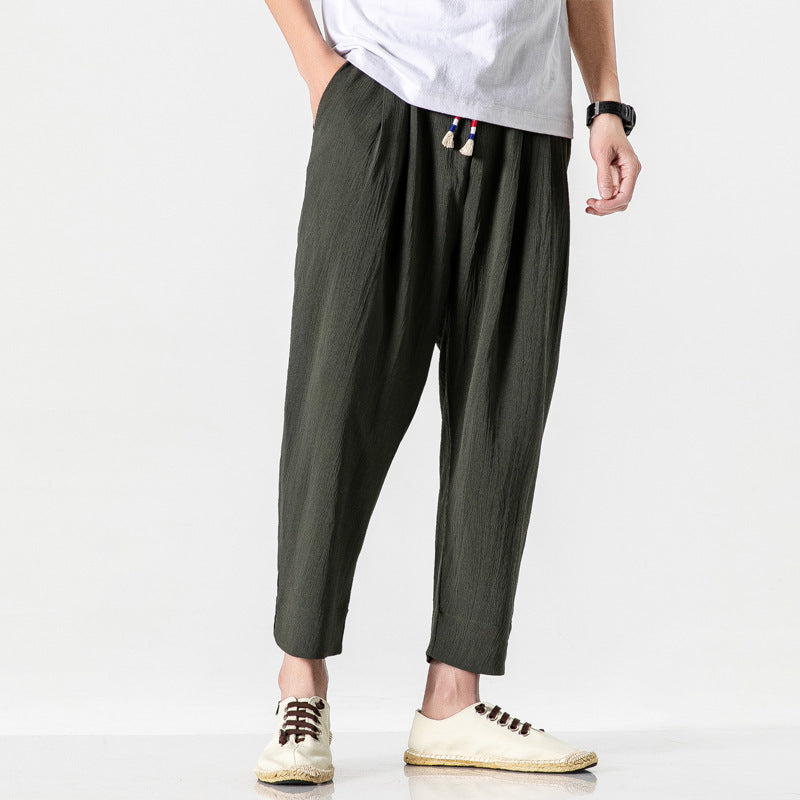 Trendy Retro Harlan Cropped Pants Men