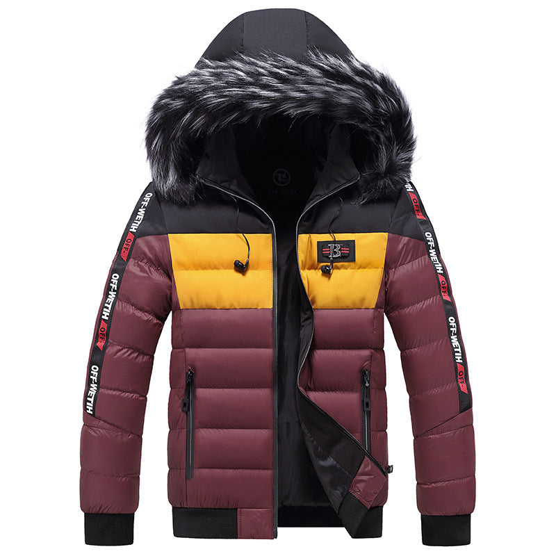 Winter Youth Hooded Jacket Men Thicken