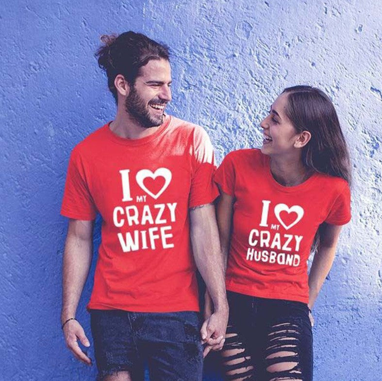 European And American Couples Short-sleeved T-shirts For Men And Women