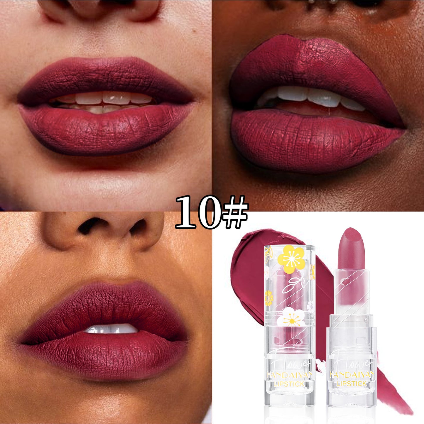 Matte Lipstick 12 Colors Handaiyan Makeup Matte Waterproof