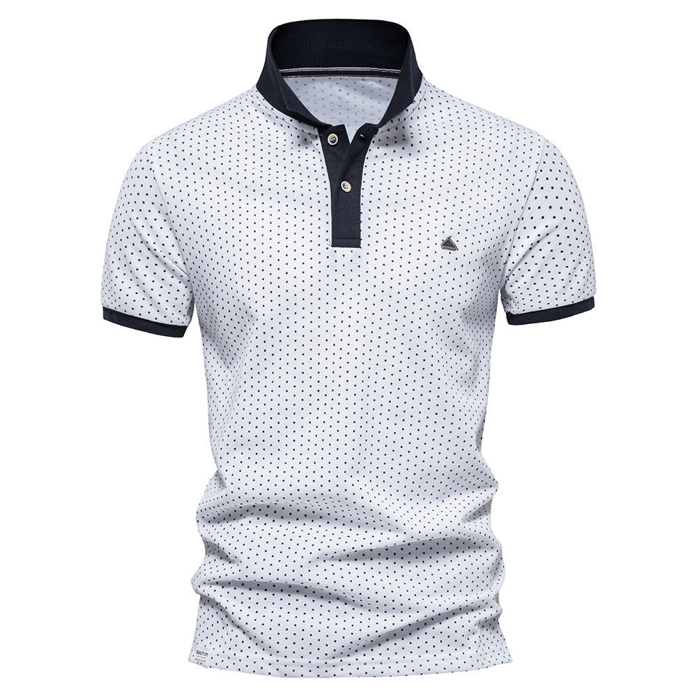 Men's Polo Shirt T-Shirt Fashion Lapel Polka Dot