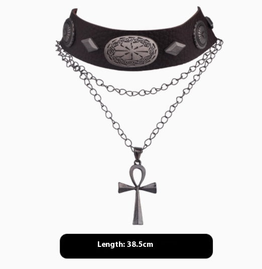Retro Punk Style Cross Necklace