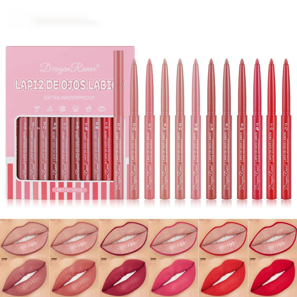 Lipstick Lip Liner Women's Box 12 Colors Suit