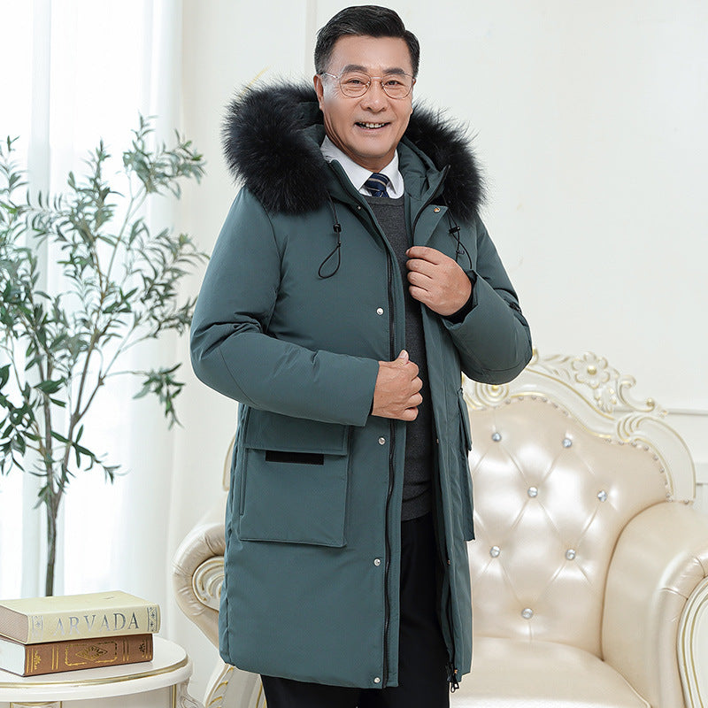 Winter New Thick Mid-length Cold-proof Warm Men's Coat