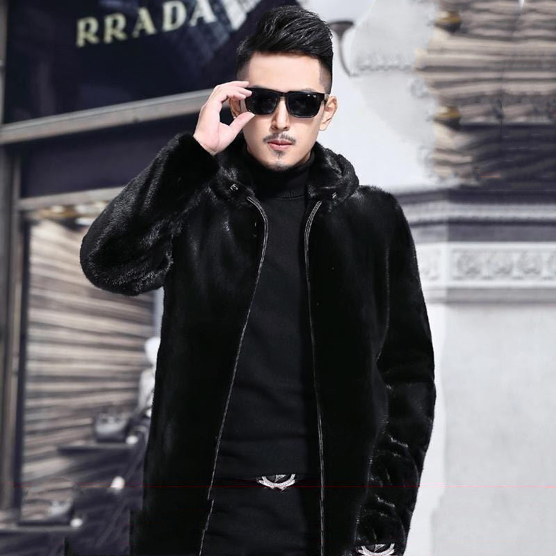 Men's Fashionable Warm Fur Coat Top