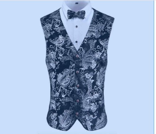 Gold Steampunk Vest Men Suit Gilet Homme Wedding Sleeveless