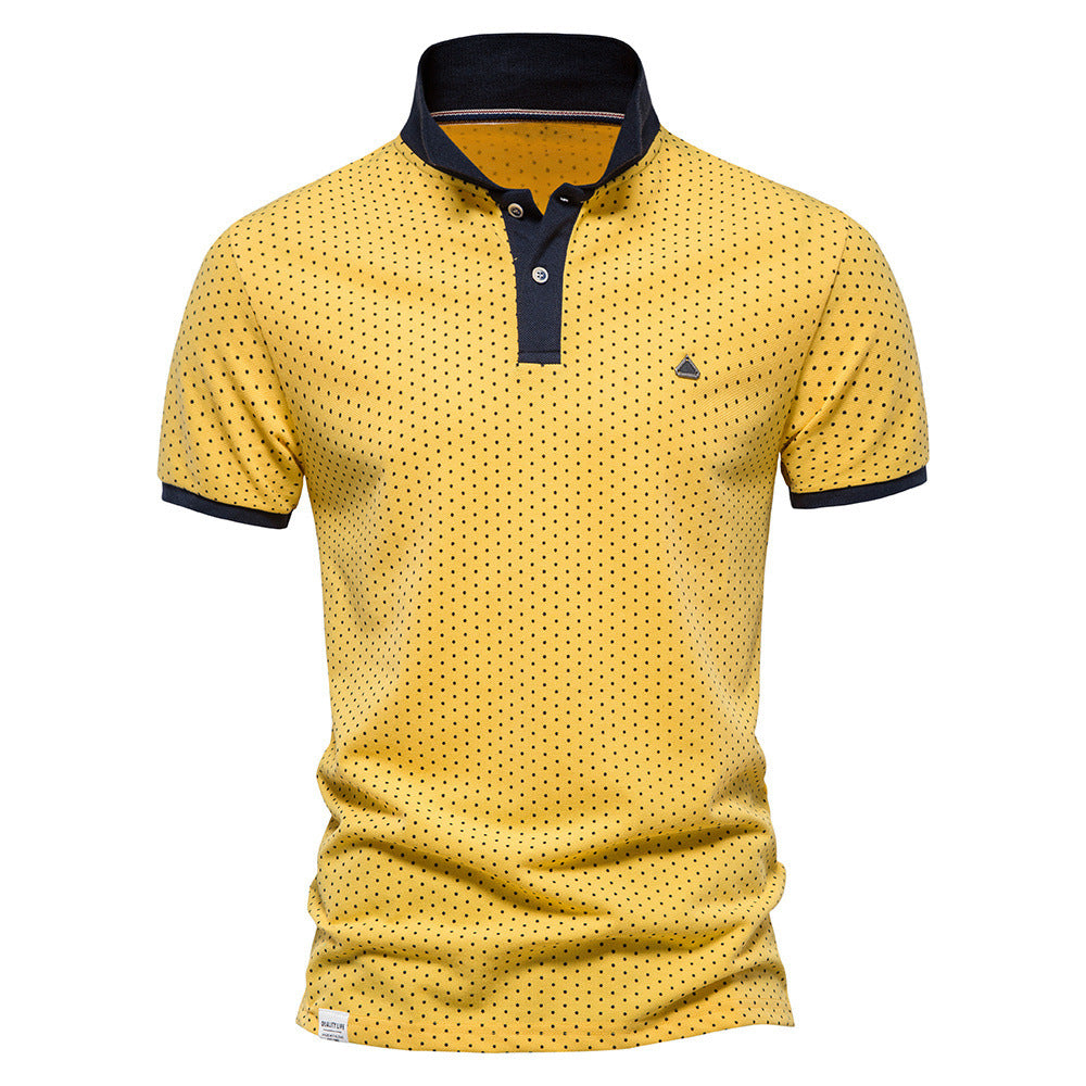 Men's Polo Shirt T-Shirt Fashion Lapel Polka Dot