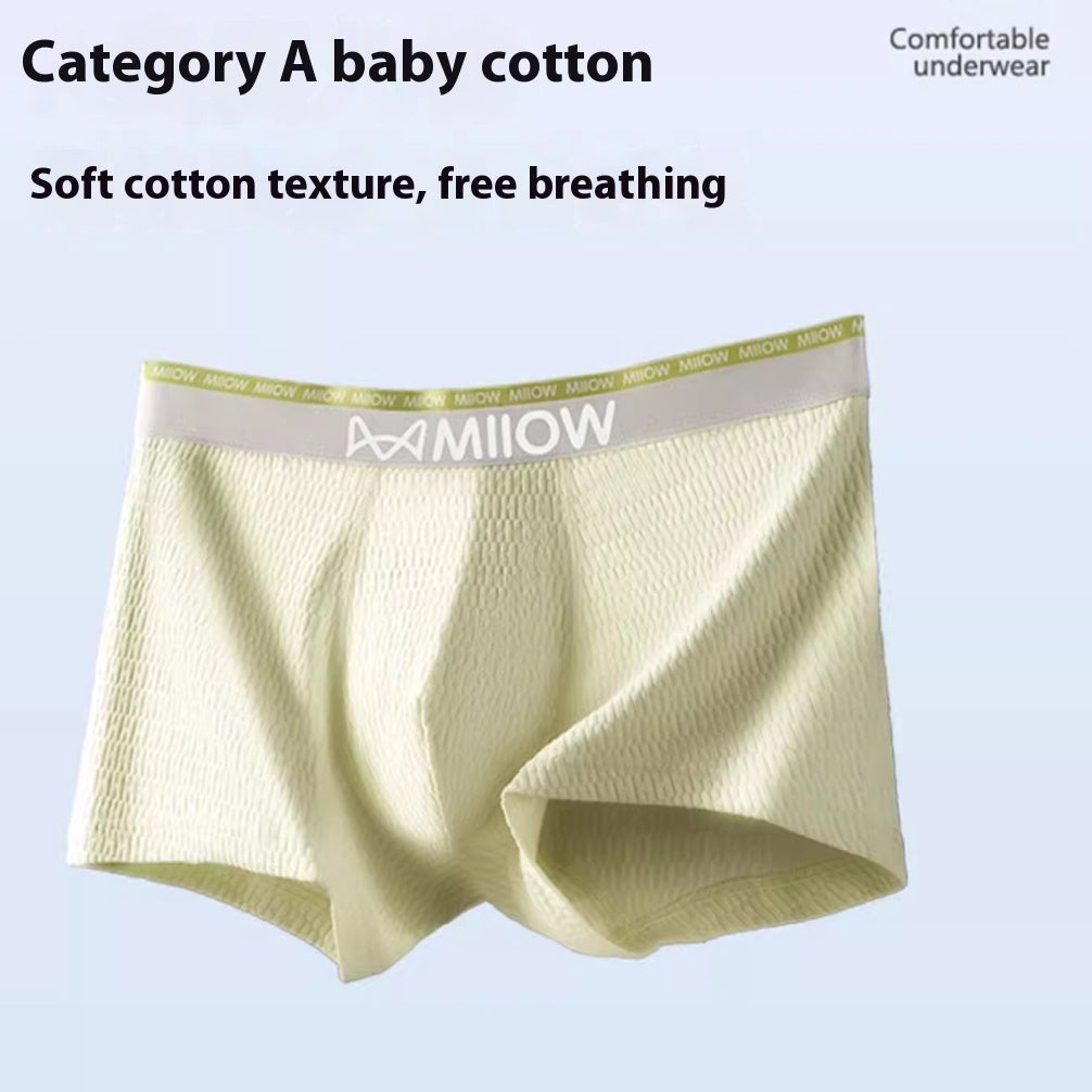 Men's Bubble Cotton Underwear Pure Cotton Antibacterial Breathable Boxers