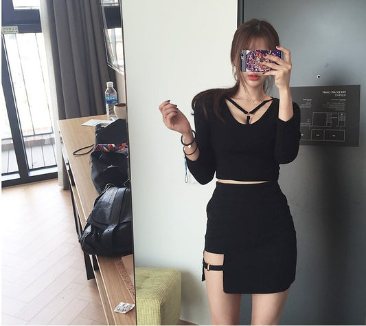 Irregular Sexy Skirt With Thin Hip Skirt