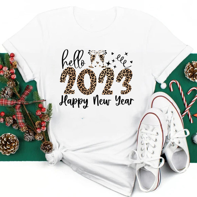 Printed Annual Party Short Sleeve T-shirt Tops For Men And Women