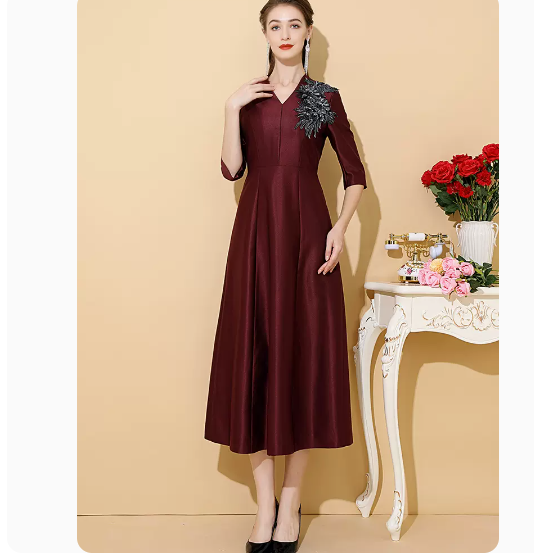 Westernized Broad Lady Style Dress