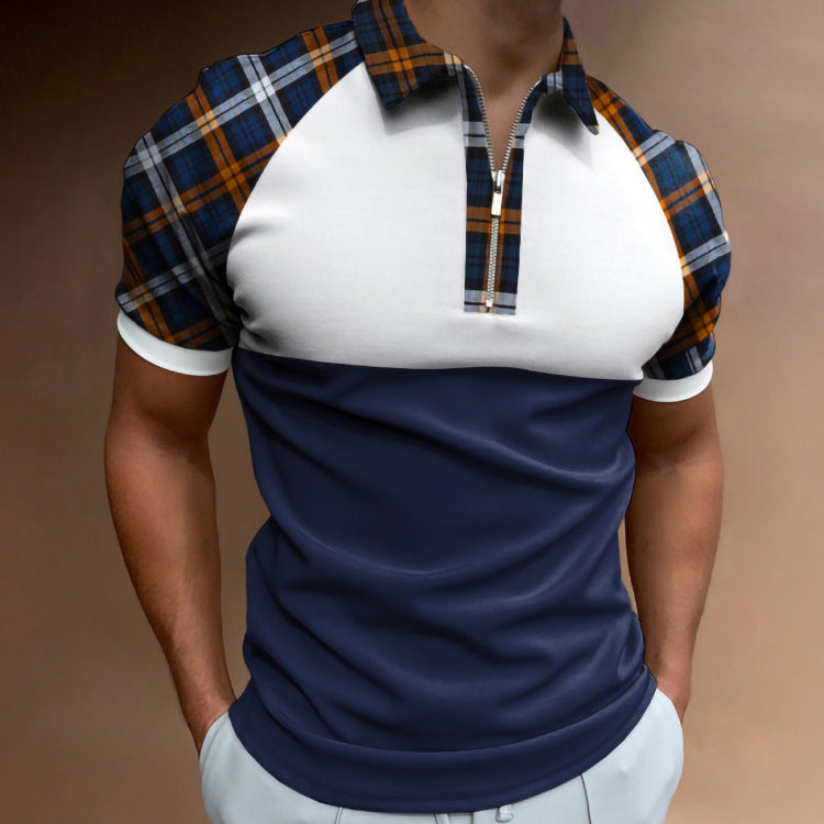 Casual Short-sleeved Digital Printing Slim-fit Pullover Men's Polo Shirt