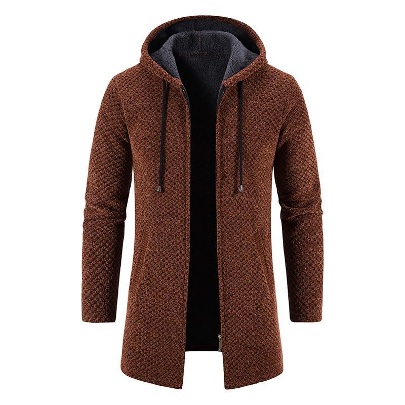 Plush Thickened Coat Men Medium Long