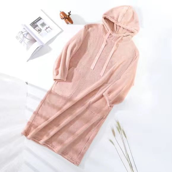 Coral Velvet Pajamas Women Wear Hoodies