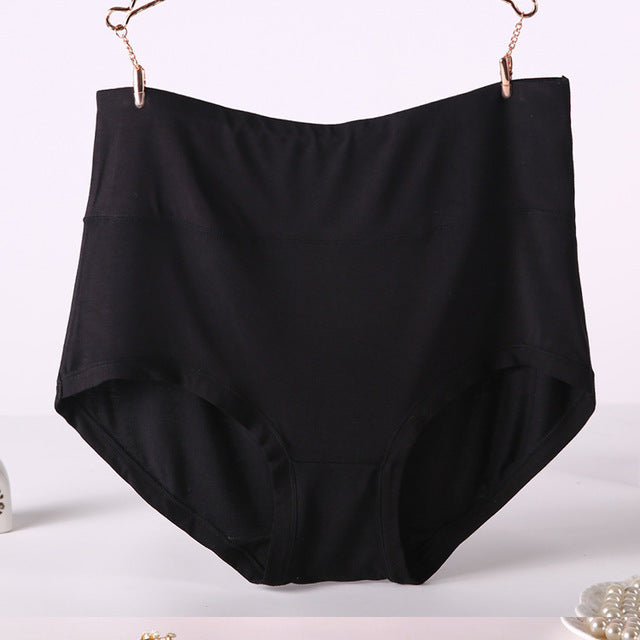 Women Underwear Soft Viscose Solid Color High Waist Panties 4pcs A Lot